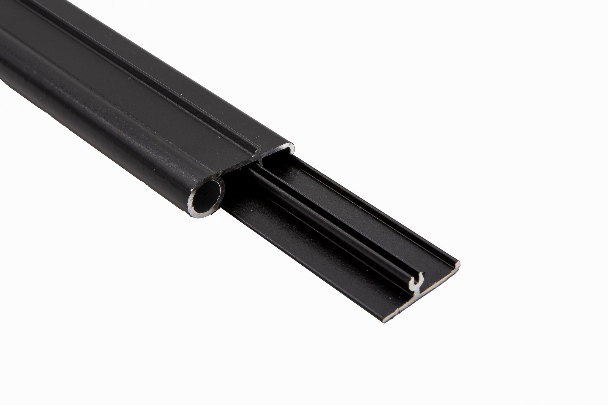 Perfil aluminio CP1 NEGRO doble zocalo x 2 mts