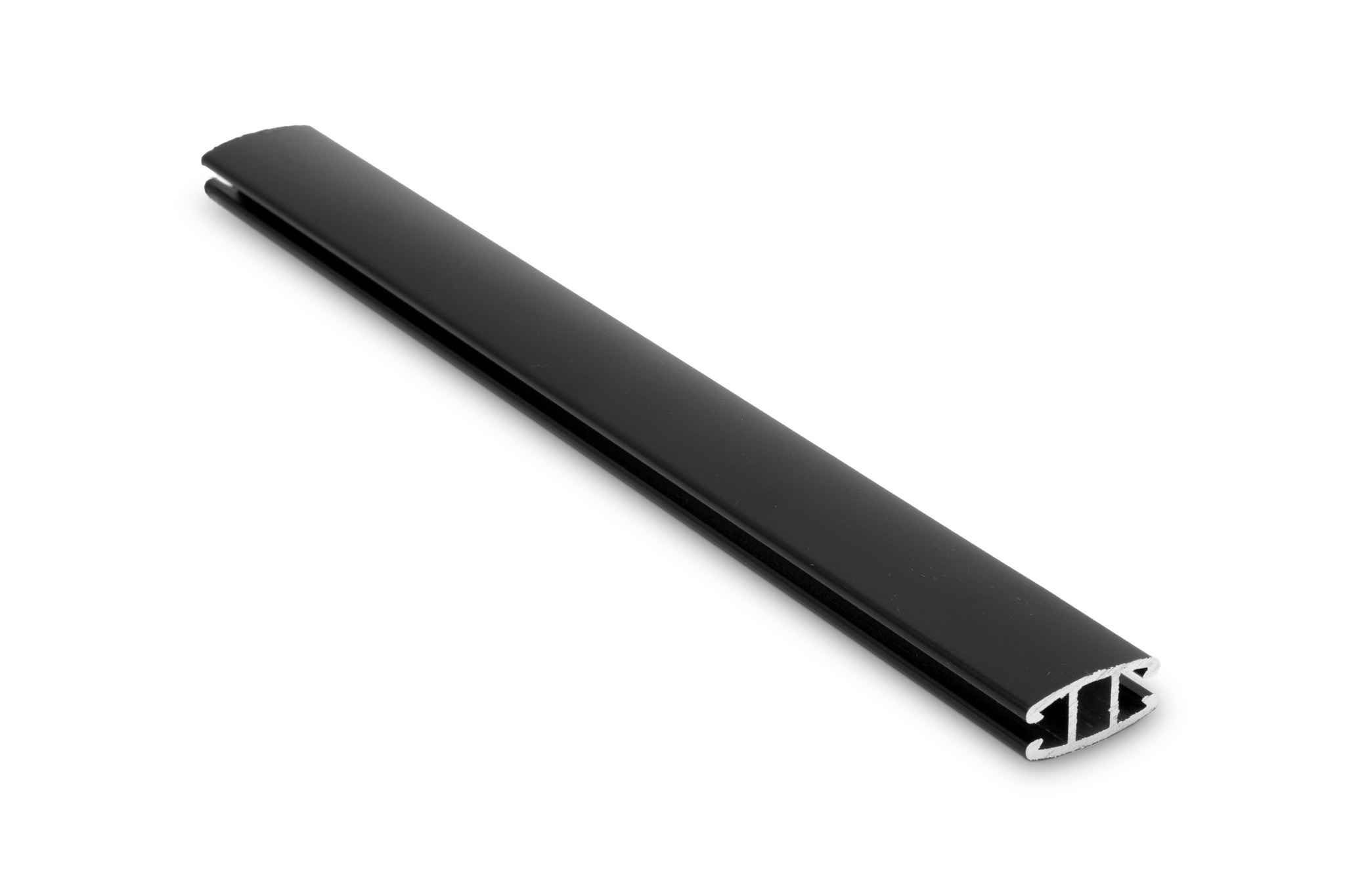 Perfil Aluminio simple CP2-2 mts NEGRO contrapeso Roller