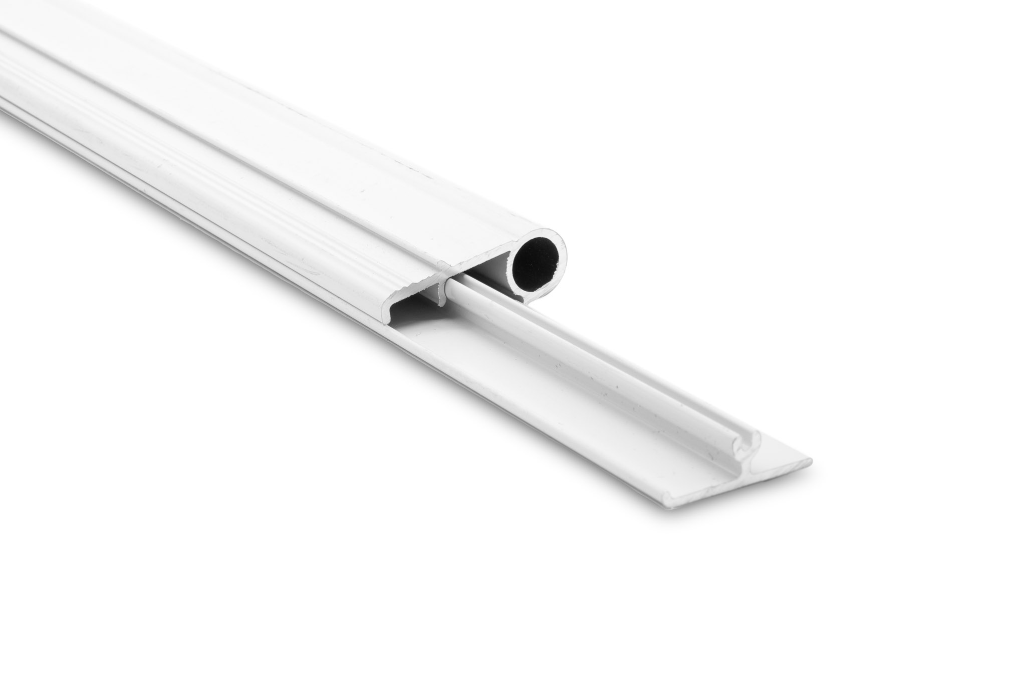 Perfil aluminio CP1 BLANCO doble zocalo x 2 mts