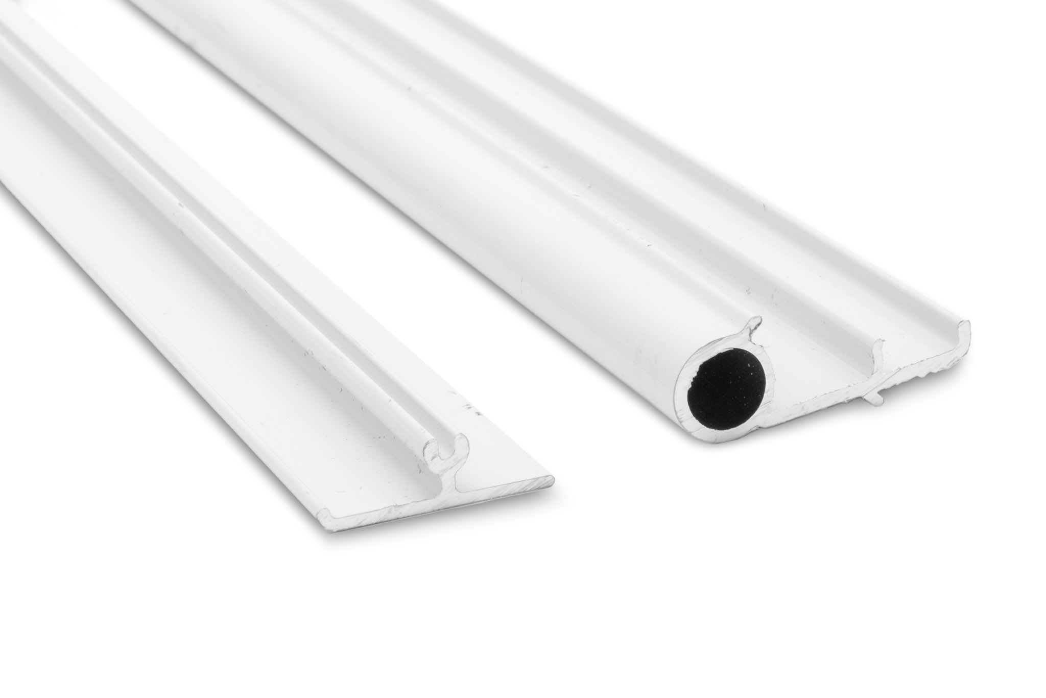 Perfil aluminio CP1 BLANCO doble zocalo x 2 mts