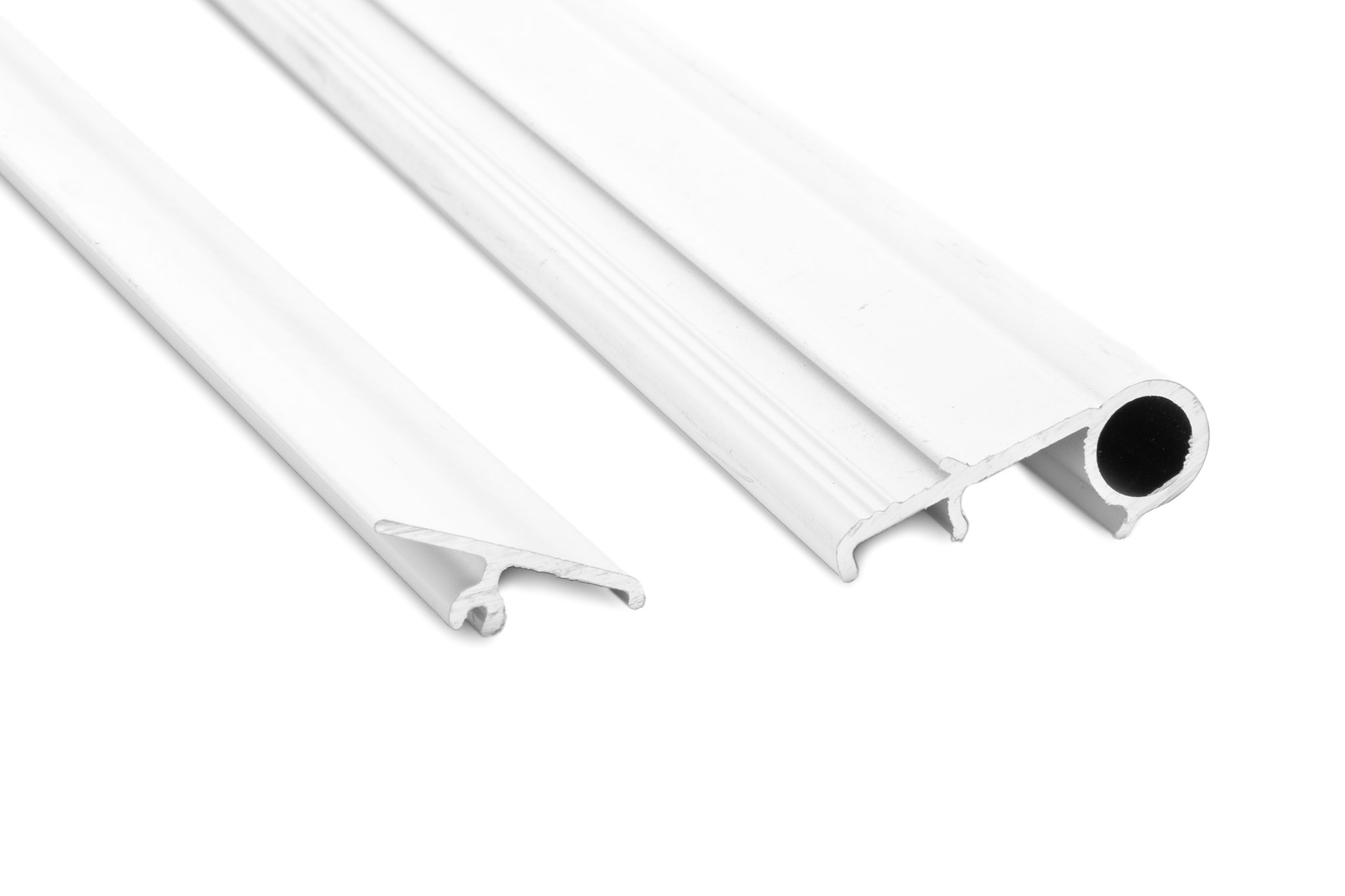 Perfil aluminio CP1 BLANCO doble zocalo x 2 mts