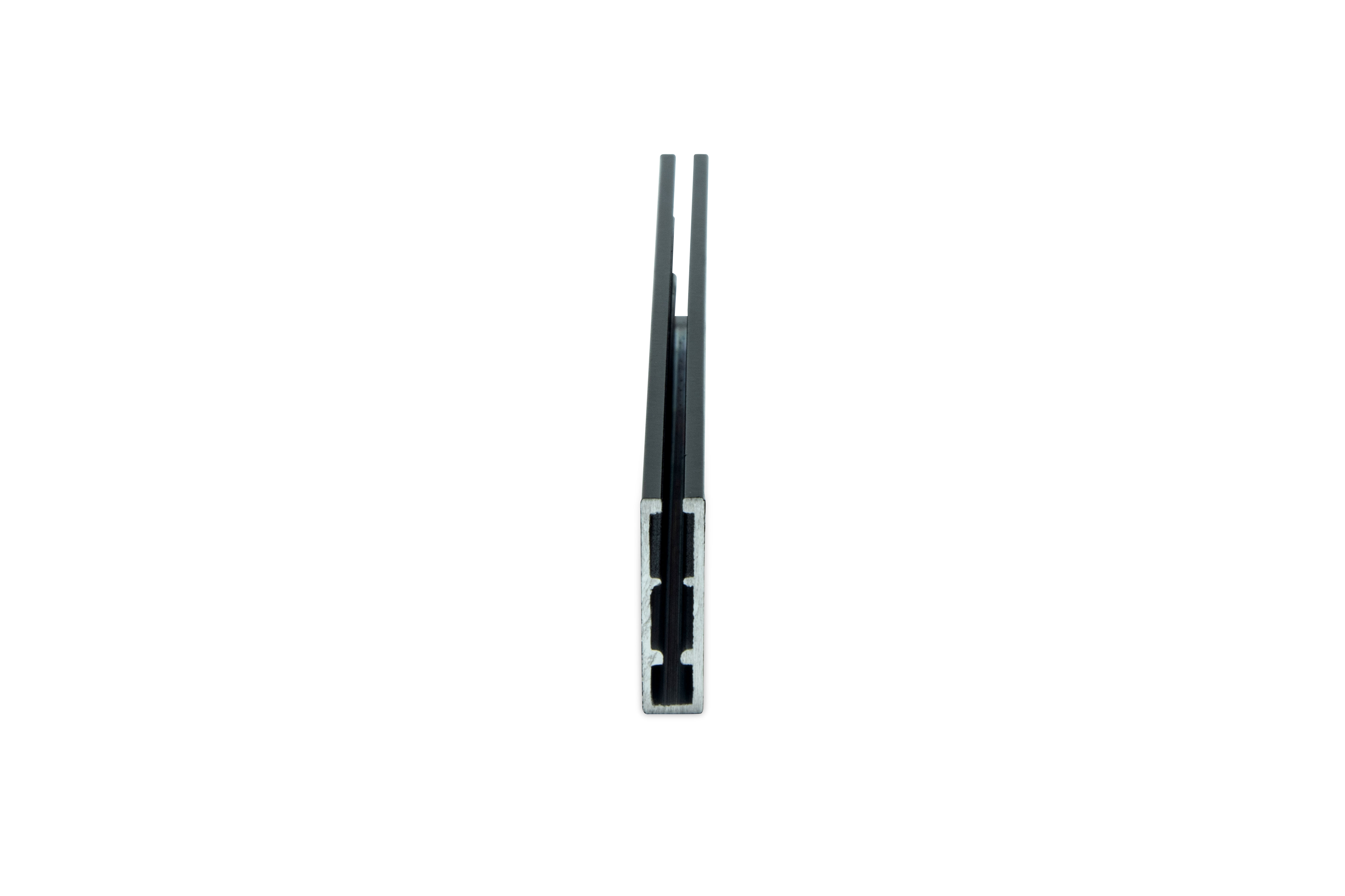 Perfil Aluminio simple CP3 Alex - 2 mts NEGRO  Roller