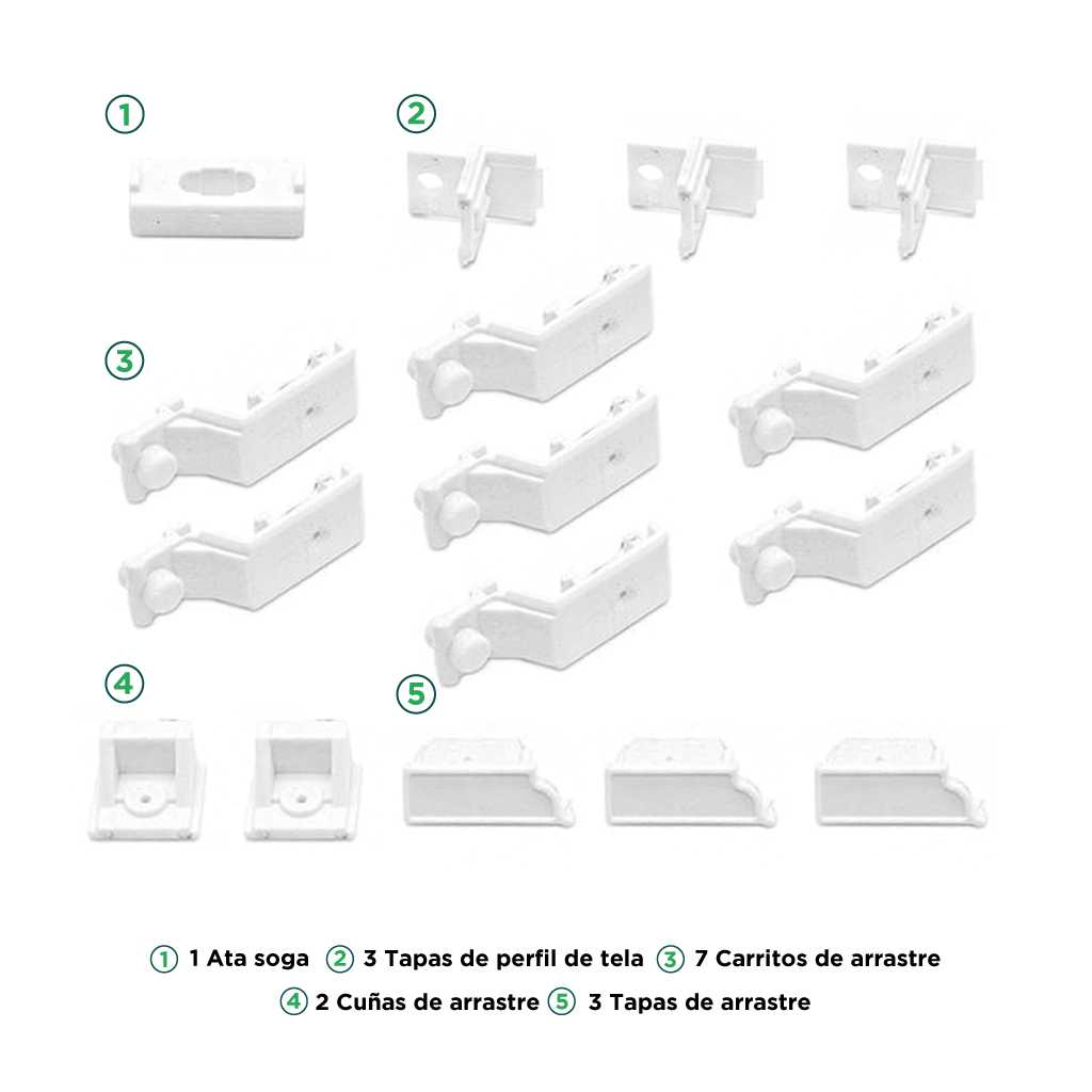 Kit PANEL ORIENTAL blanco (16 piezas)