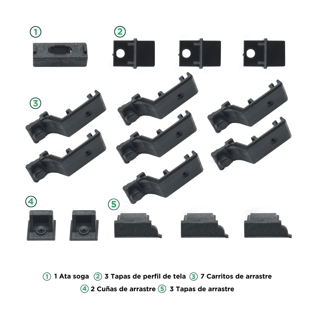 Kit PANEL ORIENTAL NEGRO (16 piezas)