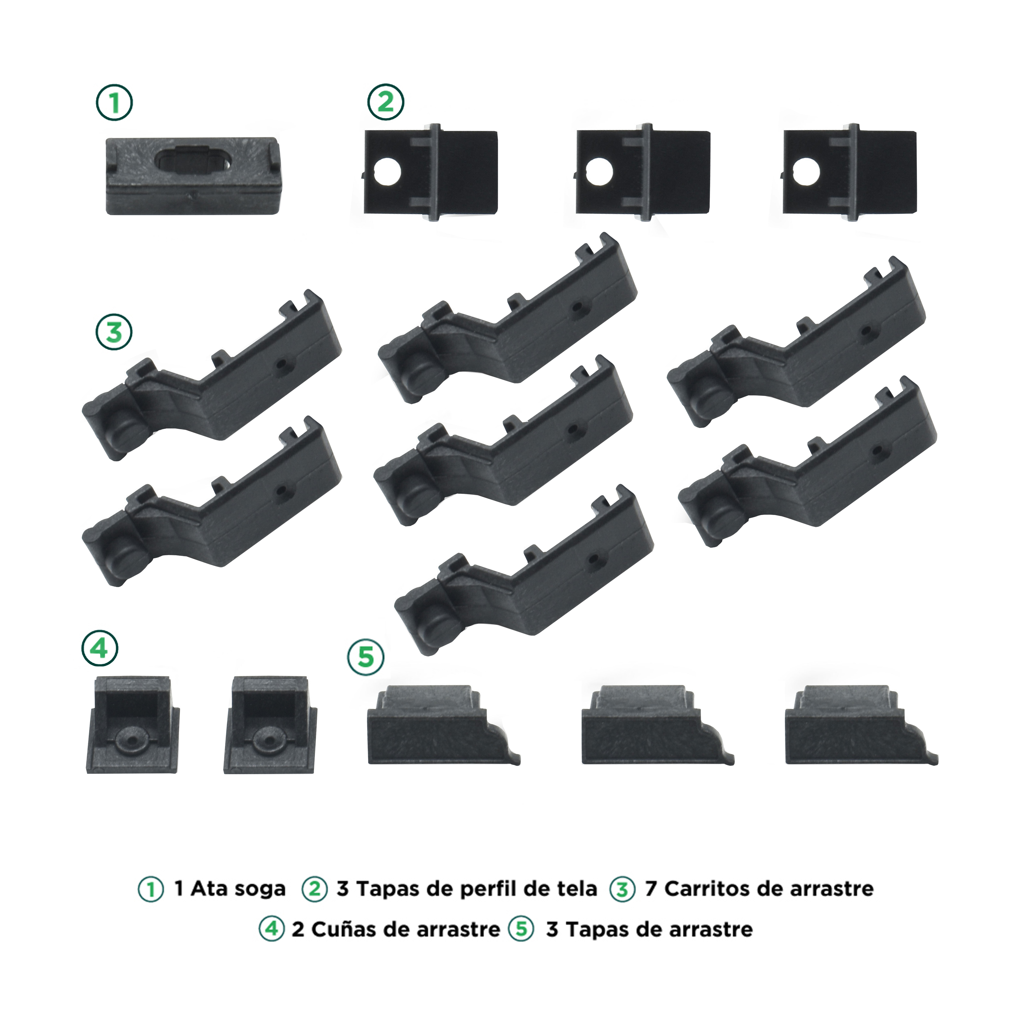 Kit PANEL ORIENTAL NEGRO (16 piezas)