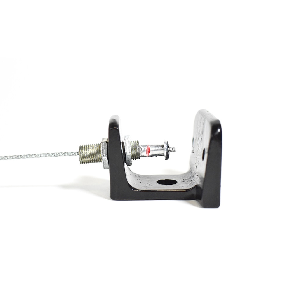 Soporte para fijacion Cable de Acero Cortina Exterior Negro
