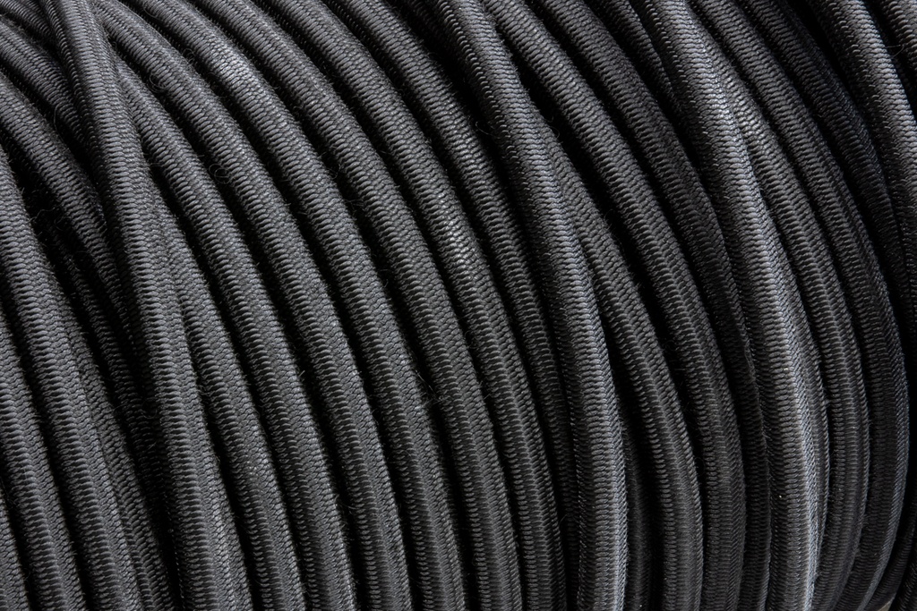 Soga Elástica 10 mm Reforzada Negra