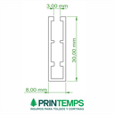 Perfil Aluminio simple CP3 Alex - 2 mts BLANCO  Roller