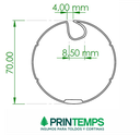 Tubo galv. nervado 70 x 2 mts