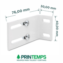 Escuadra para Panel Oriental / Banda Vertical / Desplazador de Sistema Roller BLANCA