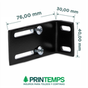 Escuadra para Panel Oriental / Banda Vertical / Desplazador de Sistema Roller NEGRA