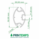 Barra Frente TP1 NEGRO Caida Vertical x 5 mts