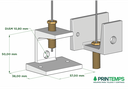 Soporte para fijacion Cable de Acero Cortina Exterior Blanco