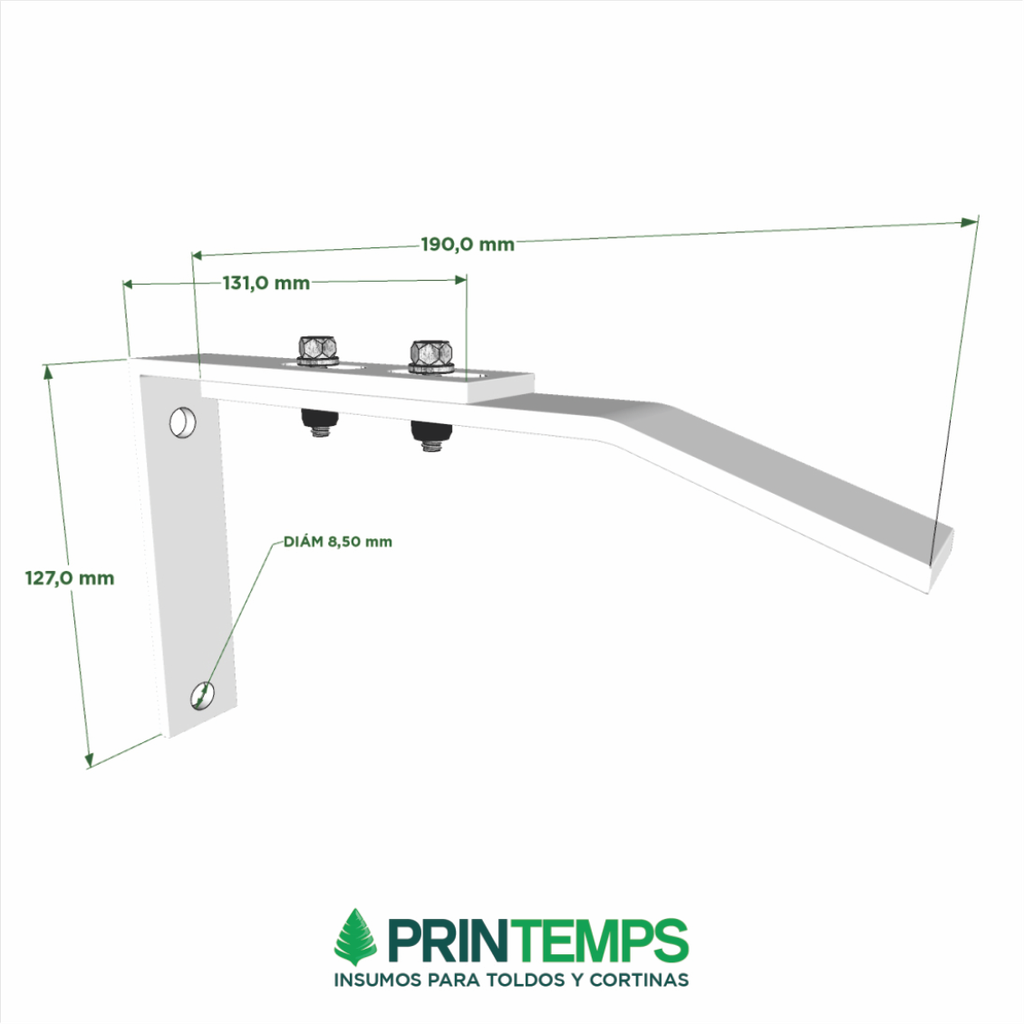 Percha cubre techo para Punta / Punta Blanca Y PUNTO RECTO CON TENSION