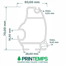 Barra Frente TP2 NEGRO Universal x 3 mts