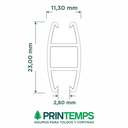 Perfil Aluminio simple CP2-4 mts NEGRO contrapeso Roller