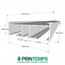 Perfil Guia Panel Oriental (3 vías) Blanco x 6 Mts