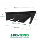 Perfil Guia Panel Oriental (3 vías) NEGRO x 6 Mts