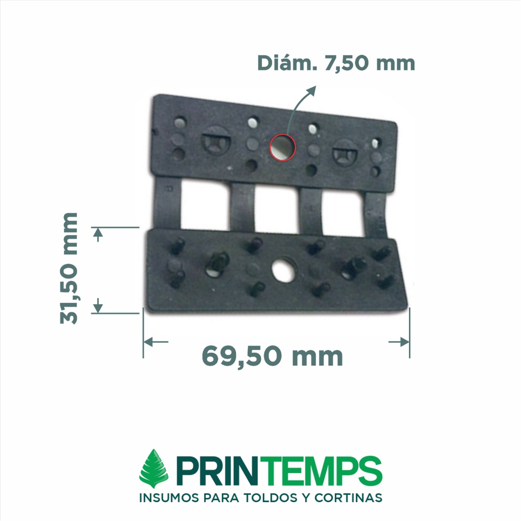 *Broches para Media Sombra grande