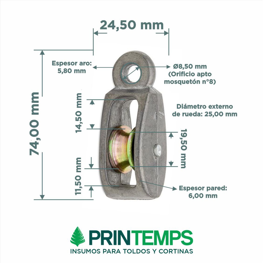 Roldana nro.5 simple (38mm)