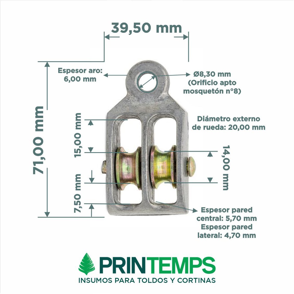 Roldana nro.4 doble (31,7mm)