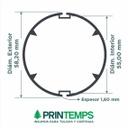 *Tubo aluminio 58mm con nervadura x 6,00 mts