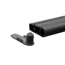*Tapa plástica perfil aluminio Doble CP1 NEGRO