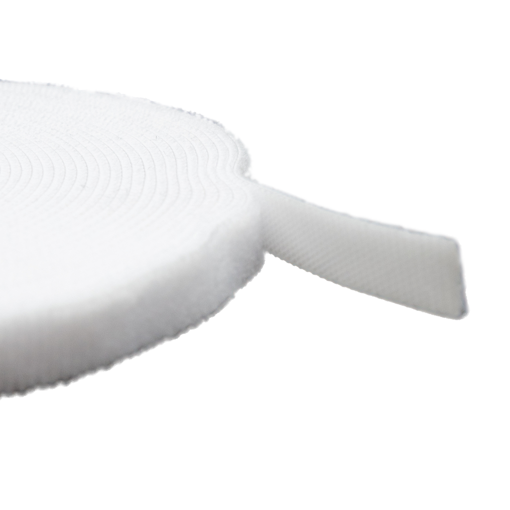 Abrojo Bifaz Correa Sujetador De Cables 10 mm x 10 mts BLANCO