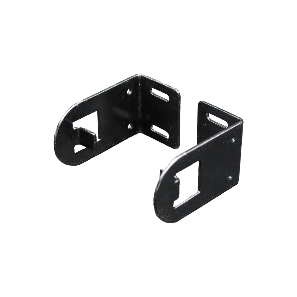 *Juego Escuadra para RESORTE de cortina interior Con TAPA Negro