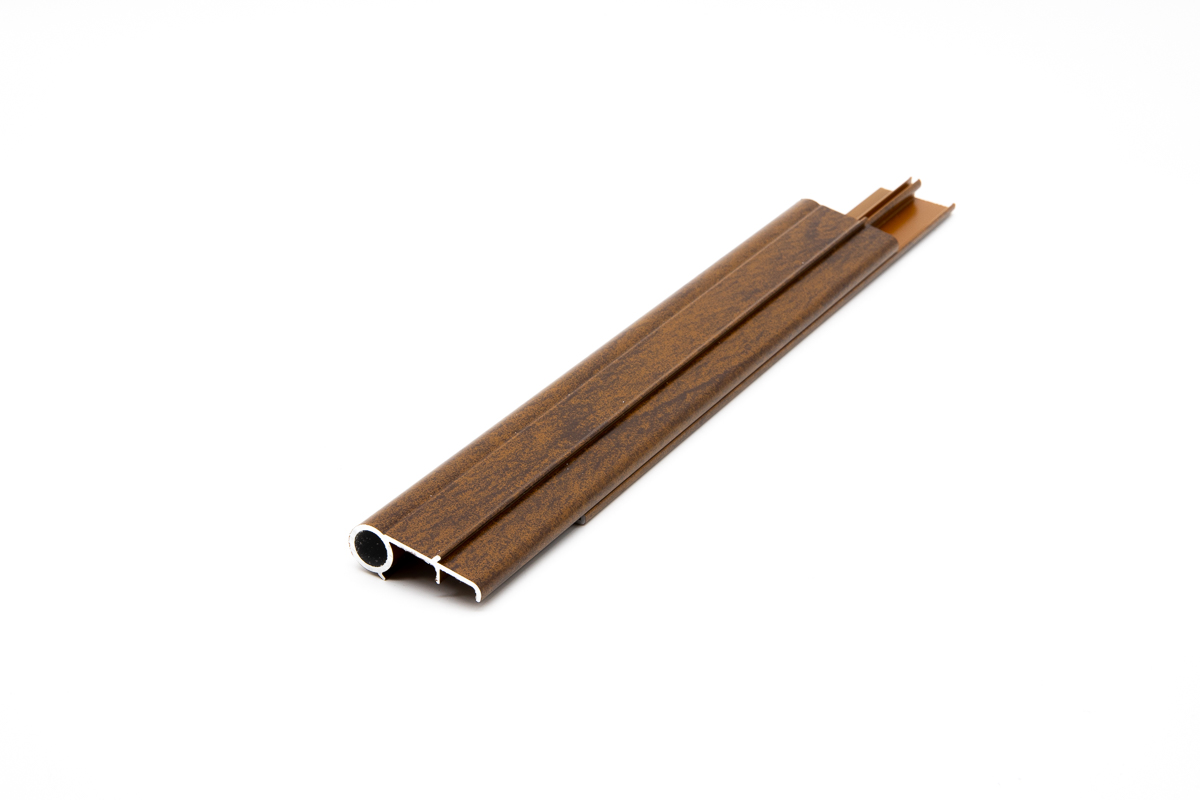 Perfil aluminio CP1 MADERA doble zocalo x 2 mts