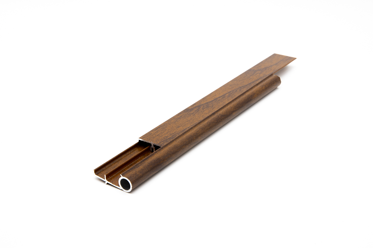 Perfil aluminio CP1 MADERA doble zocalo x 4 mts