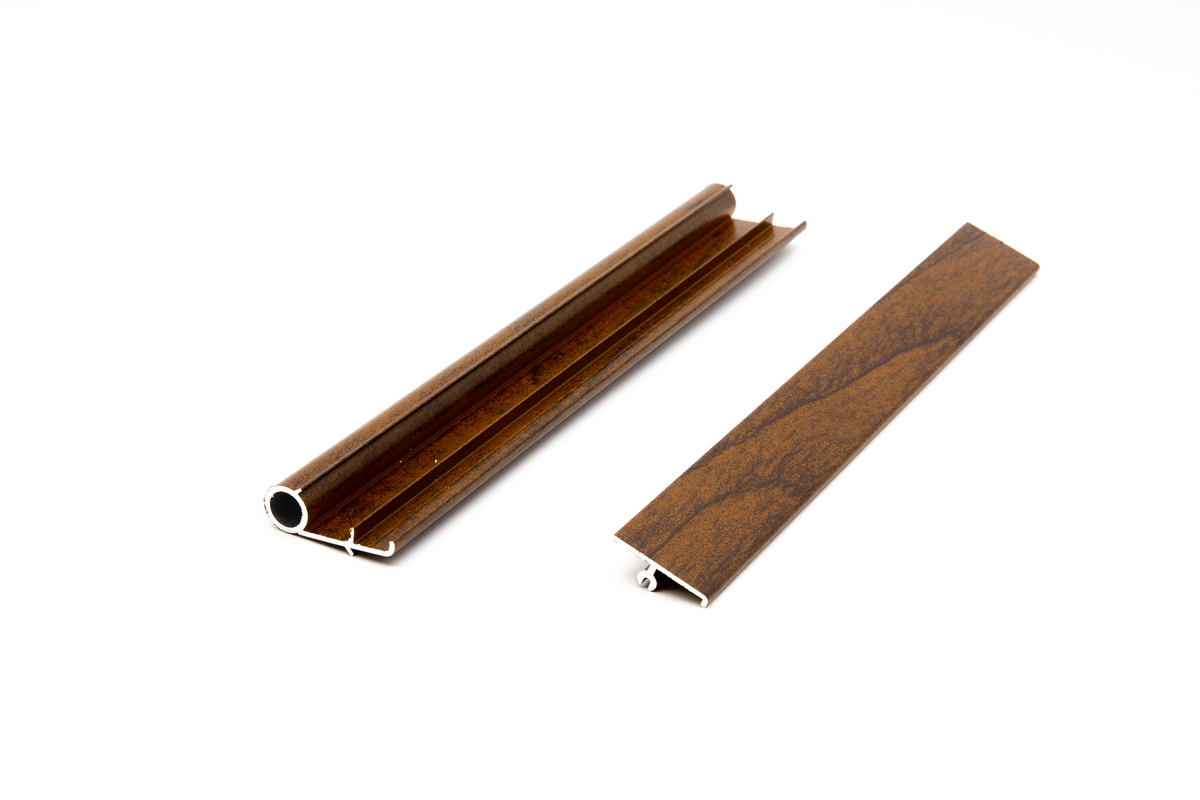 Perfil aluminio CP1 MADERA doble zocalo x 4 mts