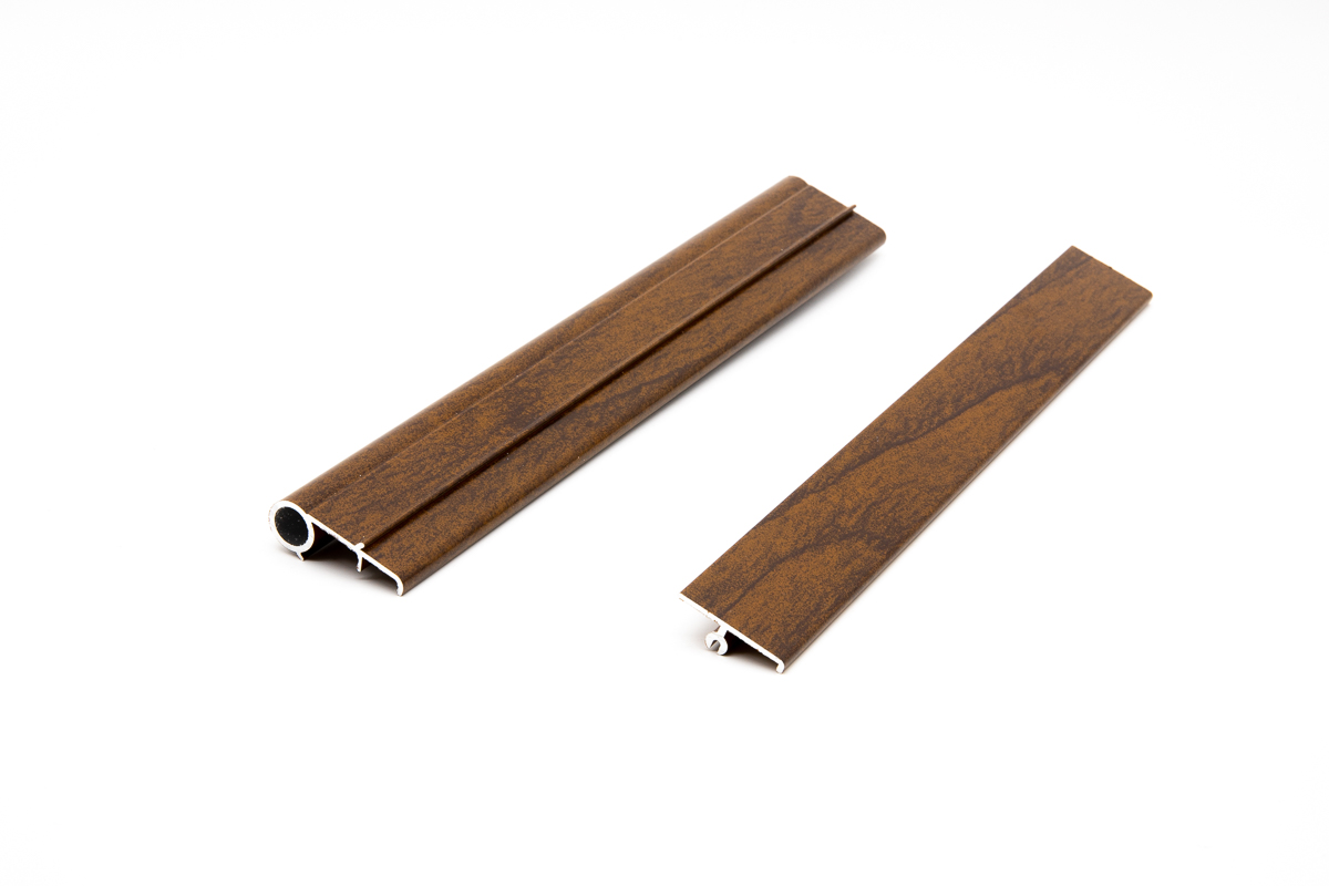 Perfil aluminio CP1 MADERA doble zocalo x 6 mts