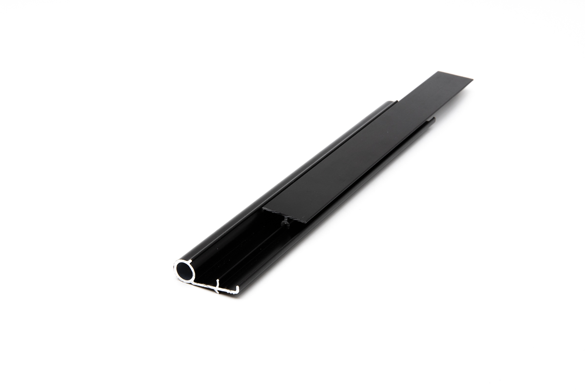 Perfil aluminio CP1 NEGRO doble zocalo x 2 mts