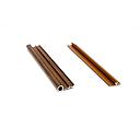 *Perfil aluminio CP1 MADERA doble zocalo x 2 mts