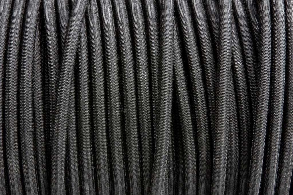 Soga Elástica 10 mm Reforzada Negra