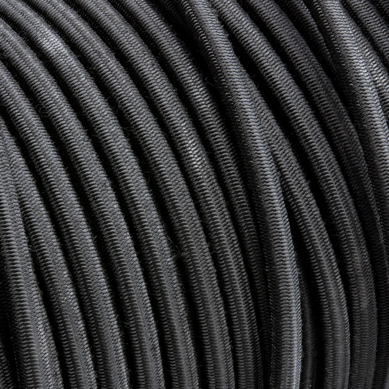 Soga Elástica 10 mm Reforzada Negra