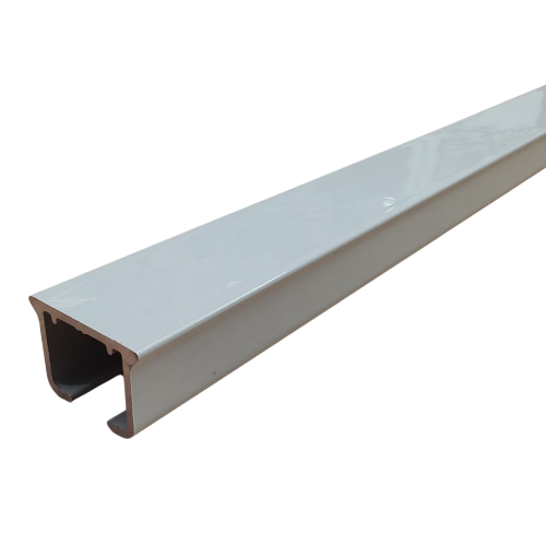 Perfil RIEL para Cortinas Blanca x 6 mts (ALUMINIO)