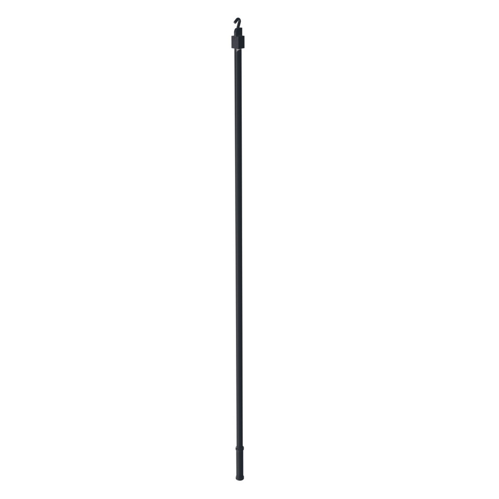 *BASTON de 1,30 mts. Panel Oriental y Riel de aluminio NEGRO