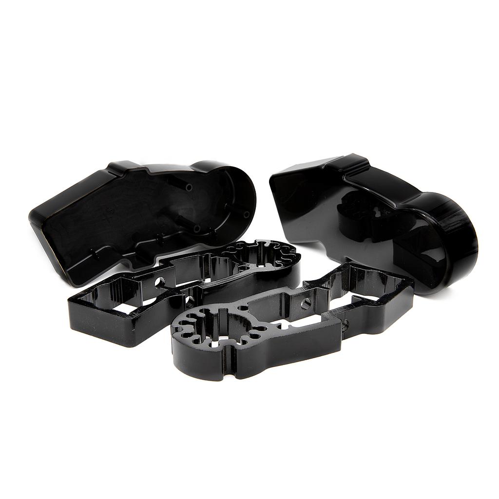 Soporte de máquina con tapa plástica negro