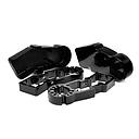 Soporte de máquina con tapa plástica negro