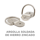 * Pack Fijación rebatible a piso METALICA (Argolla zincada y Base de fijacion acero inoxidable)