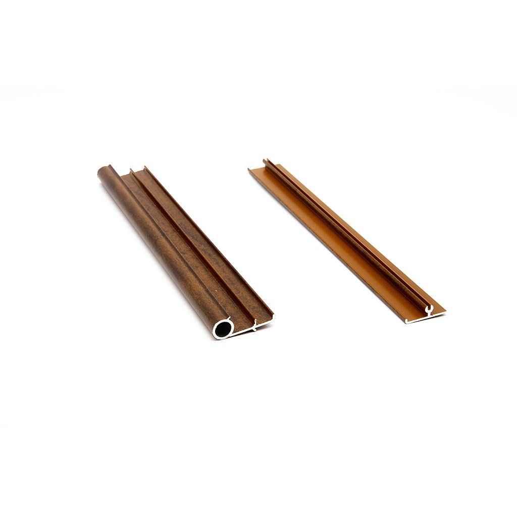 [TRO01039M] *Perfil aluminio CP1 MADERA doble zocalo x 2 mts