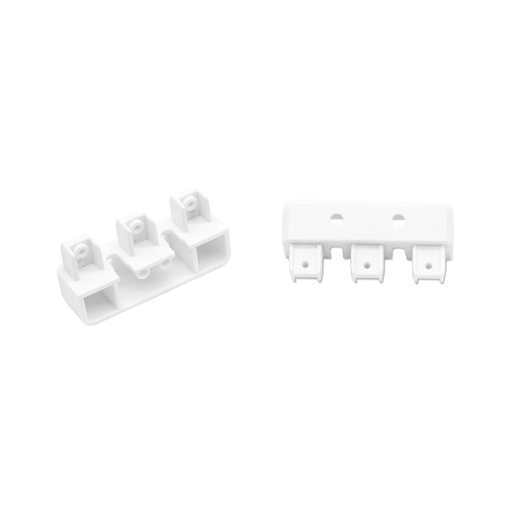 [TPO3V01B] *Tapa para GUIA 3 vías panel oriental con tornillos BLANCAS