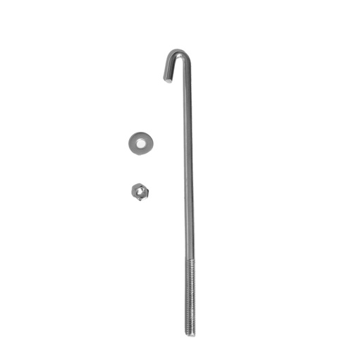 [TTP80107X] Gancho Tensor Jota Zincado completo 5/16x10 (8x250) x Unidad