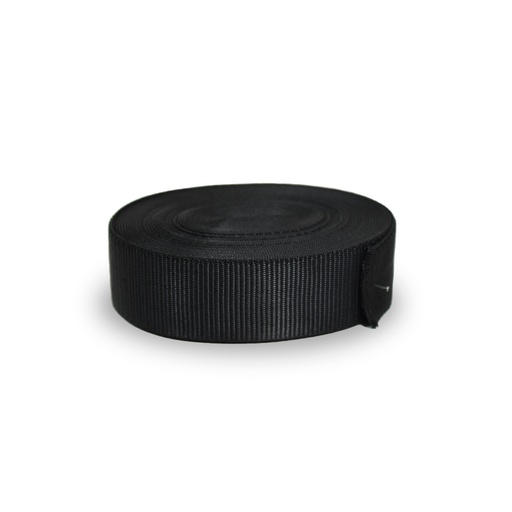 [ASGC50PLN] Cinta de POLIÉSTER de Alta Tenacidad para TRACA TRAKA x metro NEGRO - 50 mm - Largo 50 MTS (2400 KG)