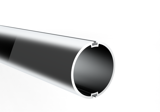 [TTU0012R] *Tubo aluminio 45 mm con nervadura x 5,80 mts - Espesor 2 mm (R6152)