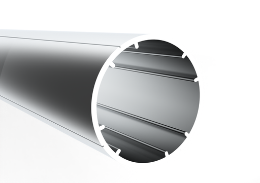 [TTU0013R] *Tubo aluminio 50 mm con nervadura x 5,80 mts - Espesor 2 mm (R6151)