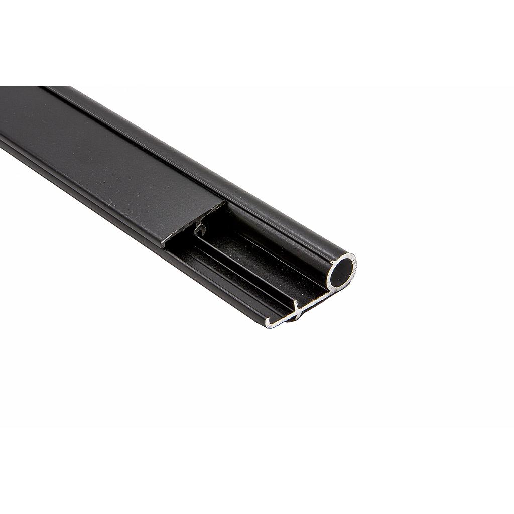 [TRO01039N] *Perfil aluminio CP1 NEGRO doble zocalo x 2 mts