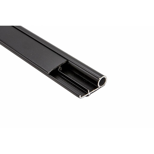 [TRO01039N] *Perfil aluminio CP1 NEGRO doble zocalo x 2 mts